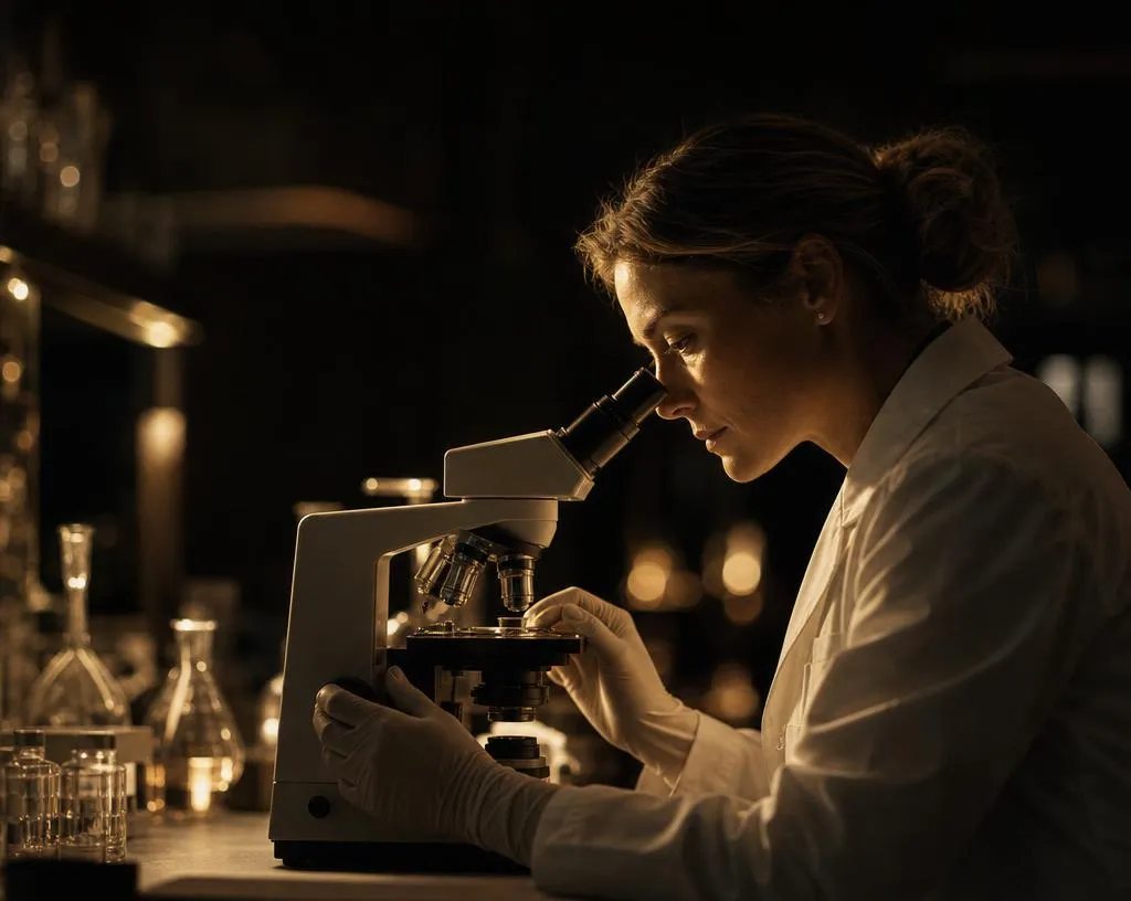 Research microscope still life