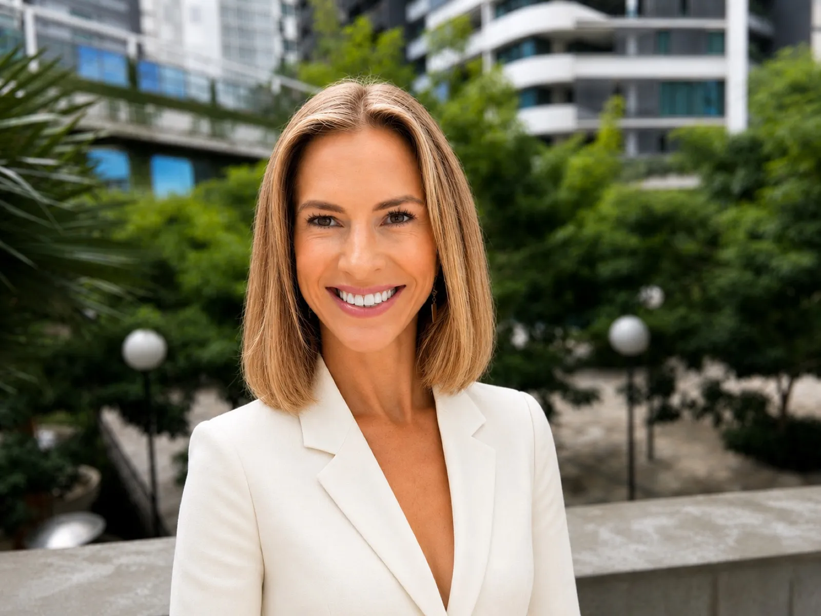 Sophie Dugan, founder of Altara Clinics, outdoors in soft daylight